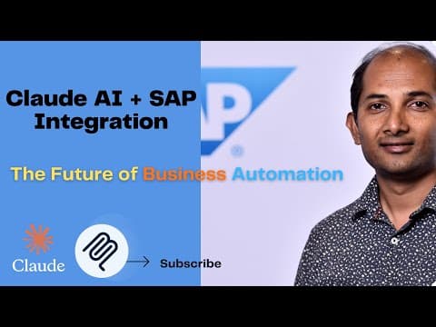 Claude AI + SAP Integration: The Future of Business Automation | Hands-On Guide for Beginners