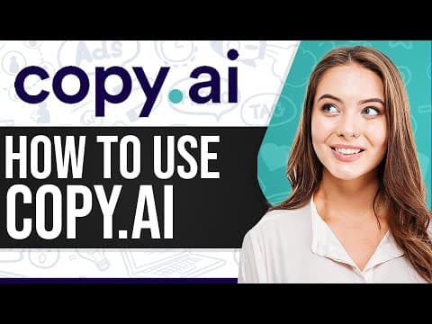 Copy.ai Tutorial 2026 | How To Use Copy.ai (Ai Writing Software)