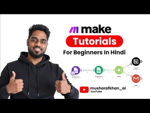 AI Automation Tutorial with Make.com - Hindi