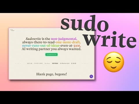 Sudowrite Simplified - Learn to Use AI Writing Tools in 11 Minutes