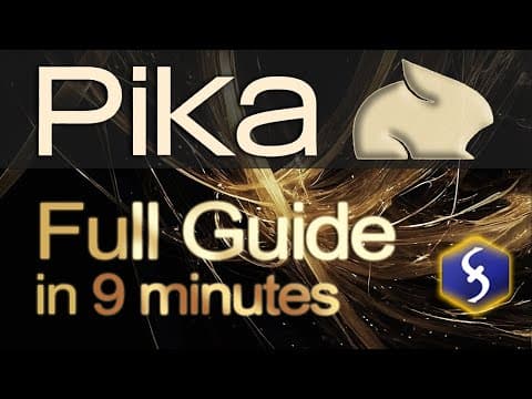 Pika - Tutorial for Beginners in 9 MINUTES! [ Pika Labs 2025 ]