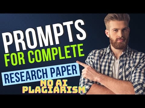 How to write research paper using ANY AI for College or Journal | No AI, No plagiarism